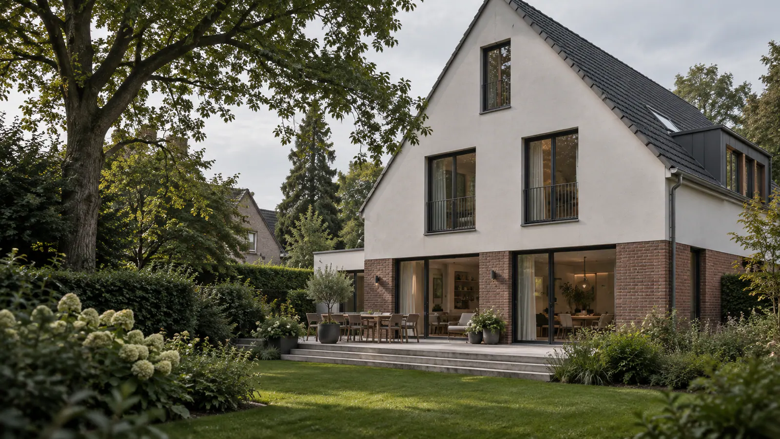 Hamburger Wohnhaus mit Garten
